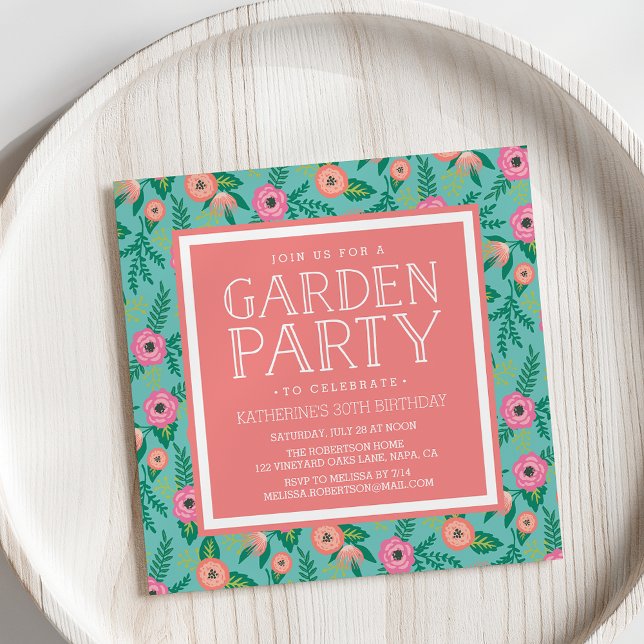 Summer Blooms Garden Party Invitation (Creator Uploaded)