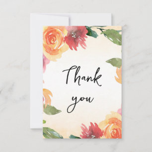 Summer Blossom Baby Shower Thank You Card