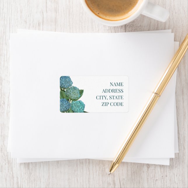Summer Blue Hydrangea bouquet Label (Insitu)