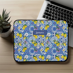 Summer Blue Majolica Sicilian Citrus Laptop Sleeve