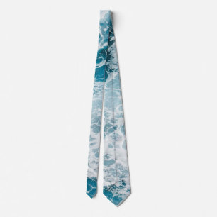 Summer Blue Ocean Wave Tie