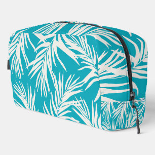 Summer Blue Tropical Leaves Beach Home Decor Dopp Kit