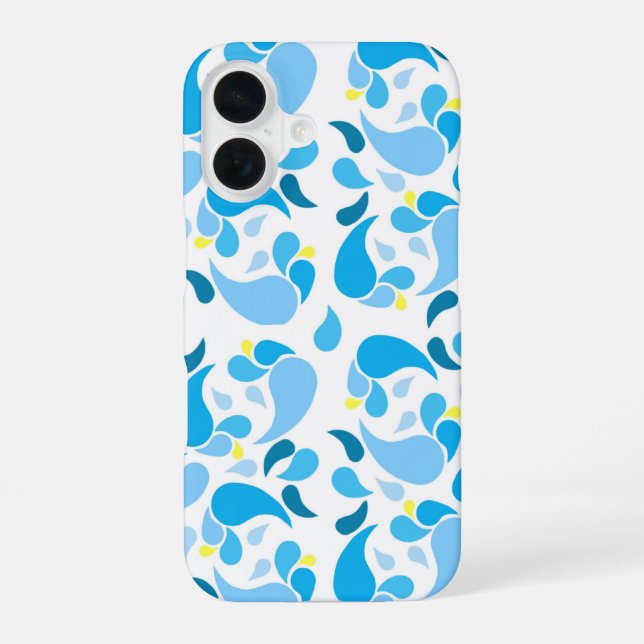 Summer Blues iPhone 16 Case (Back)