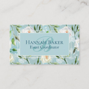 Summer Blush Lacy Floral Blooms Business Card