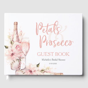 Summer Boho Petals and Prosecco Guest Book
