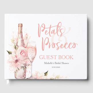 Summer Boho Petals and Prosecco Guest Book