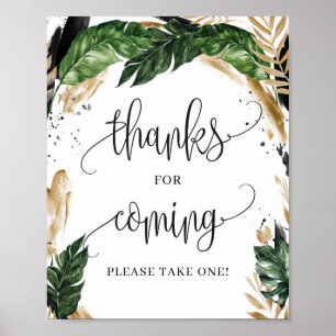 Summer boho tropical thanks for coming sign