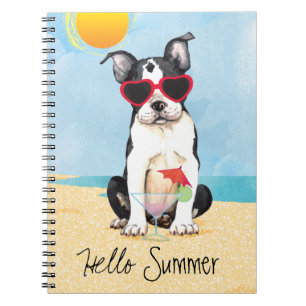 Summer Boston Terrier Notebook
