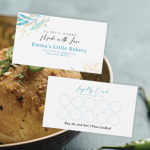Summer Botanical Farmers Market Loyalty Reward Business Card