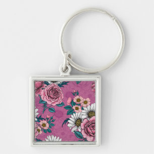 Summer bouquets 2 key ring