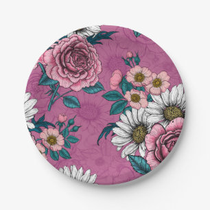 Summer bouquets 2 paper plate