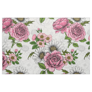 Summer bouquets fabric