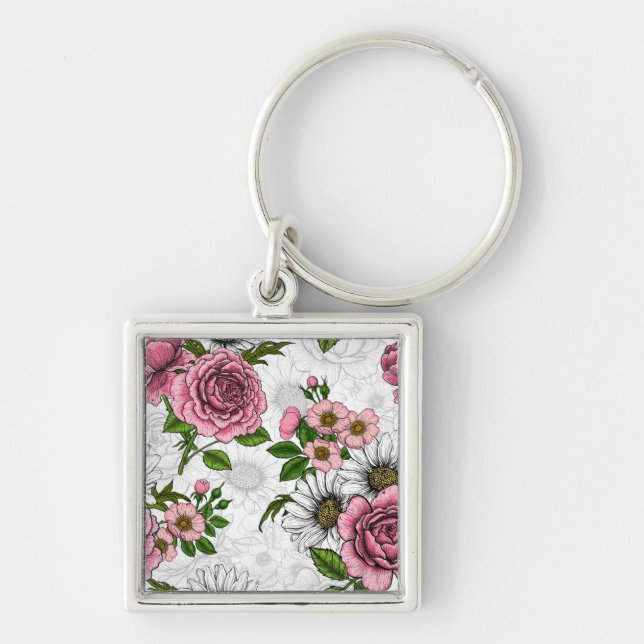 Summer bouquets key ring (Front)