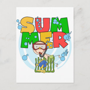 SUMMER - Boy Underwater T-shirts and Gifts Postcard
