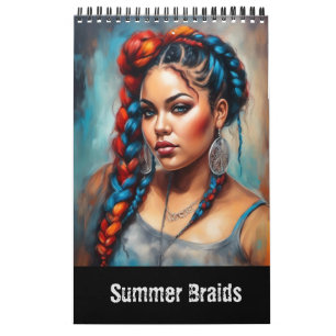 Summer Braids Fantasy Modern Art Calendar