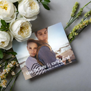 Summer Break Photo Wedding Save the Date Invitation