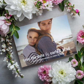 Summer Break Photo Wedding Save the Date Postcard