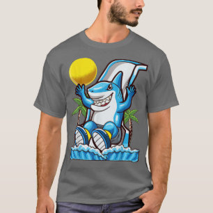 Summer Break Shark Waterpark Cute Water Slide Pool T-Shirt