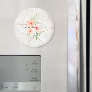 Summer Breeze Blush Peach Hibiscus   Magnet