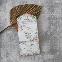 Summer Breeze Floral Calligraphy Wedding