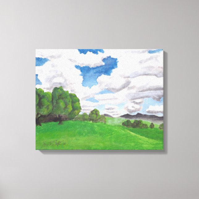 Summer Breeze in the Hills: Canvas Print Uncropped (Front)