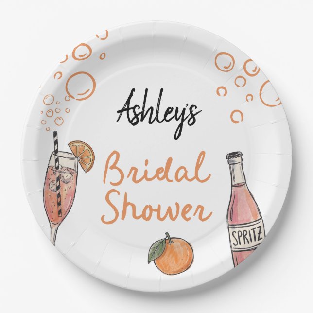 Summer Bridal Shower  Paper Plate (Front)