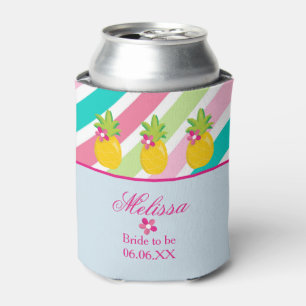 Summer Bridal Shower Pineapple Theme Can Cooler