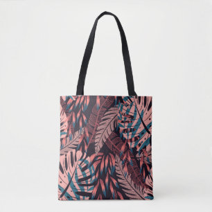 Summer bright seamless background with colorful tr tote bag
