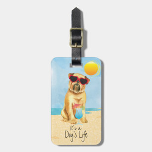 Summer Brussels Griffon Luggage Tag
