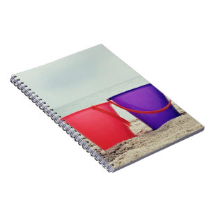 Summer Bucket List, Sand Pails at the Ocean Spiral Notebook