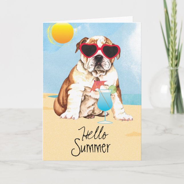 Summer Bulldog Card (Front)