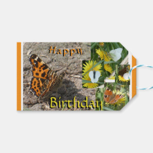 Summer Butterflies Collage Birthday Gift Tag