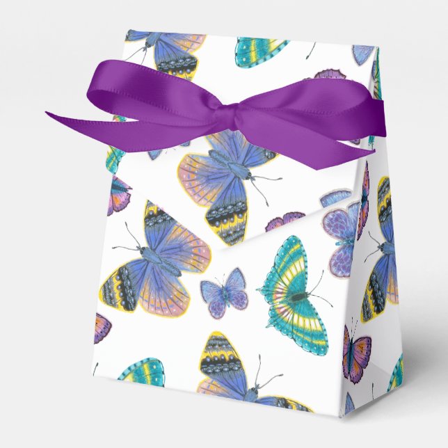 Summer Butterflies Favour Box (Front Side)