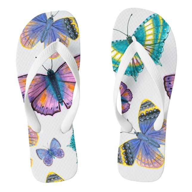 Summer Butterflies Jandals (Footbed)