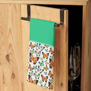 Summer butterflies kitchen towel
