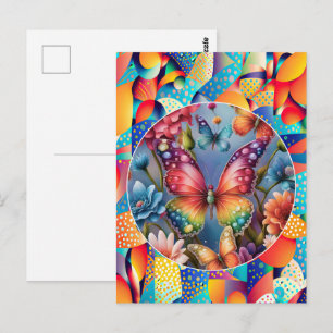 Summer Butterflies Postcard