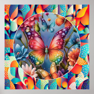 Summer Butterflies Poster