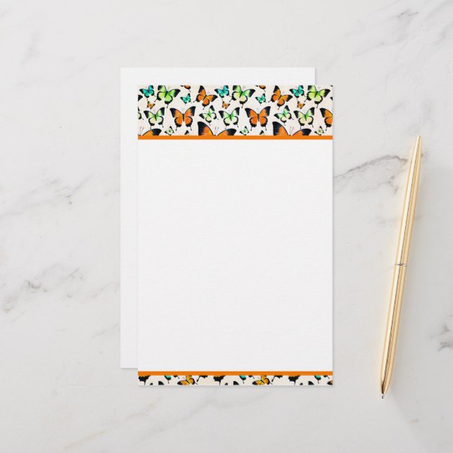 Summer butterflies   stationery (Front/Back In Situ)