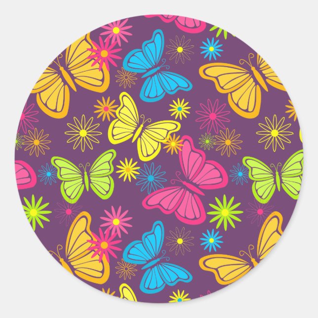Summer butterflies sticker (Front)