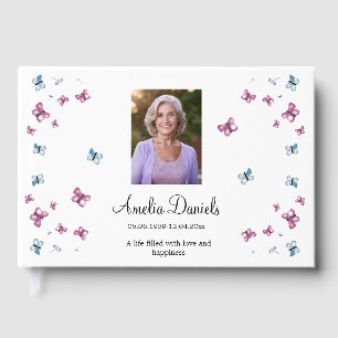 Summer Butterfly in Memory Photo Guest Book