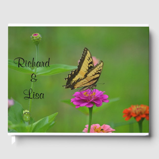 Summer Butterfly Wedding Guest Book (Front)