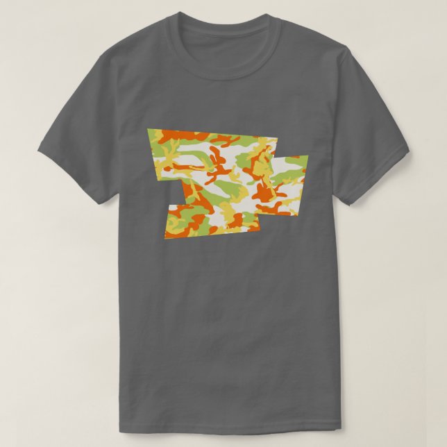 Summer Camo Pattern Blown Pixel T-Shirt (Design Front)
