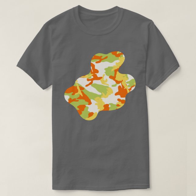 Summer Camo Pattern Paint Splat v3 T-Shirt (Design Front)