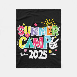Summer Camp 2025 Summer Vacation Matching Family G Fleece Blanket