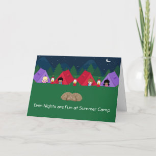 Summer Camp at Night Card