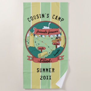 Summer Camp Best Friends Beach Towel Personalise