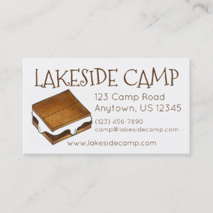 Summer Camp Campfire Smore Marshmallow S'mores Business Card