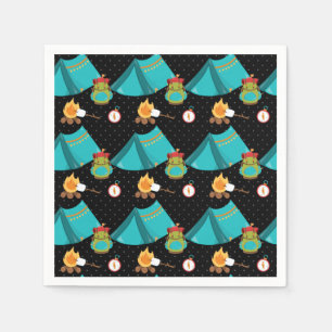 Summer Camp - choose your background colour Napkin