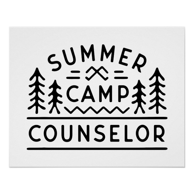 Summer camp counsellor retro aesthetic poster (Front)