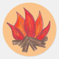 Summer Camp Fire Campfire Blaze Flames Camping